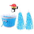 Pikkukuva 1 / 2: /HA/4 kpl Lasten Polkupyörän Ohjaustanko Kori Kello Set Streamers Ohjaustangon Koristeelliset Tarvikkeet Pyörätarvikkeet Sininen 22X13CM Sininen 22X13CM
