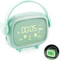 Miniatyrbild 1 av 4: Barnväckarklocka, digital ängelformad klocka med LED-display, intelligent automatisk andning