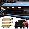 Miniatyrbilde 2 av 5: 3 stk Front LED-grilllys for tilbehør 2021 2022 2023 2/4-dørs grillsett