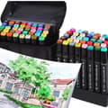 Miniatyrbillede 5 af 5: HA-80-pakke - Tuscher med etui - Dobbeltsidede - Farveblyanter multicolor Multicolor