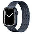 Miniatyrbillede 2 af 2: /HA/Rustfrit stål mesh til damer, Apple Watch 7 Milan-rem (grå 42/44/45 mm)