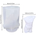 Pikkukuva 4 / 4: 3D Naisen ja Miehen Torso Valo Muotti, Mies ja Nainen Ihmiskehon Muoto Silikonimuotti Valon Valmistukseen Epoksihartsivaluun Kipsihahmo Koristeluun DIY Mies...