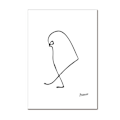 Miniatyrbillede 4 af 4: Wekity One-Stroke Maleri 2 Vægkunst Lærredstrykplakat, Enkelt Abstrakt Sort Streg Kunsttegning Dekoration til Hjem Stue Soveværelse Kontor og Barn