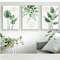 Miniatyrbild 1 av 5: Wekity Botaniska Väggkonst Tryck Set om 3 Tropiska Löv Canvas Dekor Växtblad Boho Väggdekor Bilder Gröna Boho Posters Konst Set Badrum Vägg Ar