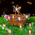 Miniatyrbillede 2 af 5: 4 stk. 1m 10 LED Butterfly Fairy Light Strings Garland Piger Butterfly Fødselsdagsfest Bryllup Hjem Børn