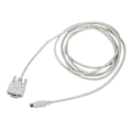 Miniatyrbillede 3 af 4: Db9p til 8p Mini Din Rs232 Download-kabel Hvid 8,2 fod til Plc Dvp-eh
