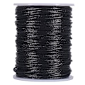 Miniatyrbillede 1 af 5: Satin Rattail Polyester Snor, 295 Fod 2mm Sort Perletråd Til Makrame Armbånd, Smykkefremstilling