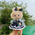 Miniatyrbild 1 av 3: [HH] Labubu Kläder Märkesdesign Kläder Labubu Kläder Väska Skor Utsmyckning Dekorationer Förklädnad Blue dress with stars