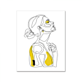 Miniatyrbillede 2 af 5: Wekity Minimalistisk stil vægkunst lærredstryk plakat, enkel abstrakt skitse kunst tegning indretning til hjem stue soveværelse kontor og børneværelse
