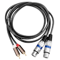 Pikkukuva 1 / 4: Hifi-äänikaapeli 2 Rca-uros - Xlr 3-nastainen naaras miksauskonsolivahvistin Dual Xlr - Dual Rca Shile