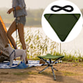 Miniatyrbilde 3 av 5: Sammenleggbar campingstol i stoff, bærbar, lett, vanntett, myk lerret, sidelengde, minicampingstol i stoff, tripodstol i stoff