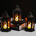 Miniatyrbillede 3 af 5: Håndskåret trælampe Håndlavet traditionelt vindue Design Art Deco lanterne Brun asiatisk orientalsk sengebord soveværelse accent usædvanlig（4stk）