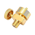 Miniatyrbillede 4 af 5: Messing 1lb Propangas Bortskaffelsescylinder Adapterventil +1/4 Tommer Npt Han & M8x1 Hun Tråd Bålplads
