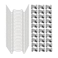 Miniatyrbillede 1 af 3: /HA/Z-klemme 50 stk + W-klemme (1,2*75*30mm) 50 stk drivhusglaspanel fastgørelsesklemmer til drivhusglasrum dobbelt hal mesh vejrbestandig grønho