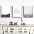 Miniatyrbillede 1 af 3: Wekity Havet og Chopin Manuskripter Vægkunst Lærredstryk Plakat, Enkelt Mode Fotografi Kunst Dekoration til Hjem Stue Soveværelse Kontor (Sæt af 3 U