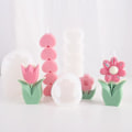 Miniatyrbillede 3 af 5: Geometrisk blomsterserie stearinlys silikoneform DIY tulipan aromatisk stearinlys