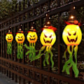 Pikkukuva 4 / 5: Halloween-ripustuskoristeet Noita Kurpitsa Tuulisoppi Lippu LED-valoilla Sisä- ja Ulkokäyttöön (Oranssit 5 kpl, Yksi Koko)
