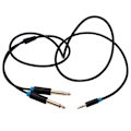 Miniatyrbild 5 av 5: 2x Jack 3,5 mm till 6,35 mm Adapter Audiokabel för Mixer Förstärkare Högtalare 6,5 mm 3,5 Jack Hane Splitter