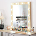 Miniatyrbillede 5 af 5: Øreringeholder Stativ Smykkeholder Organizer Display Rack 5 Tier 100 Huller Øreringeholder Med Træ