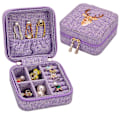 Miniatyrbild 3 av 5: Ny linnebox multifunktionell halsband ring örhängen armband förvaringsbox arrangör flicka present lila