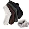 Miniatyrbilde 1 av 2: /HA/5 par varme vinterstrømper herre pluss fleece fortykket ull frotté plysj herrestrømper High Top Mid Tube høst og vinter ensfarget business (One Si