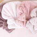 Miniatyrbillede 4 af 5: Kvinder Piger Absorberende Hår Tørring Hætte Håndklæder Polyester Voksen Fortykket Bowknot Brusebad Cap