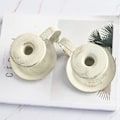 Miniatyrbilde 3 av 5: Lysestake, 2 stk Retro Lysestake, Metall Lysestake, Lysestake, Hvit Smijern
