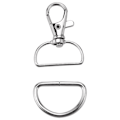 Miniatyrbilde 1 av 5: 60 stk Swivel Snap Hooks og D-ringer for Lanyard og Syprosjekter (1 tommers innvendig bredde)