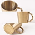 Miniatyrbillede 3 af 5: Rustfrit stålkrus, 10oz/300ml metalkrus, dobbeltvægget drikkekrusguld