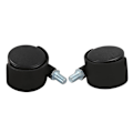 Miniatyrbilde 2 av 5: Plast 360 graders svingbar hjul 8mm skrue stamme 1,5 tommers diameter hjul 8 stk svart