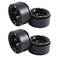 Miniatyrbillede 2 af 5: 4 stk. 1,9 tommer metal beadlock hjulnavfælge til 1/10 RC Crawler Car Trx4 Axial Scx10 Redcat Gen8, sort