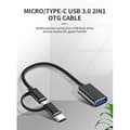 Miniatyrbillede 4 af 5: 2-i-1 USB 3.0 OTG-adapterkabel Type-C - USB til USB 3.0 interfacekonverter til mobiltelefonopladning