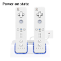 Miniatyrbilde 2 av 2: /HH/ Fjernkontroll Dobbel Ladestasjon + 2 batterier for Wii Gamepad, Lader med LED-lys Hvit