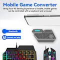 Miniatyrbilde 4 av 5: Gamepad Mobil Pubg Controller Gaming Tastatur Mus Konverter Bluetooth For Ios Android Spill Adapt