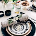Miniatyrbilde 5 av 5: 36 stk. Perlen Serviettspenne Ring Serviettholder Sirkel Serviettholder Til Bryllup Hotell Tilbehør Fane