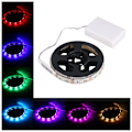 Miniatyrbild 3 av 3: 2x Rgb Flexibel LED-ljusremsa Vattentät Ip65 15leds Dc5v Med Styrenhet Batteridriven, Led Ta
