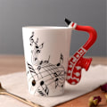 Miniatyrbillede 3 af 5: 240 ml, Musik Keramisk Krus Sød Kaffe Te Mælk Node Krus Og Kopper Med Håndtag Nyhed Gaver, Træ