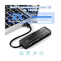 Miniatyrbilde 5 av 5: 6-i-1 Dokkingsstasjon Usb Hub Adapter Med 4 Porter Usb 3.1 Gen 2 10gdps Tf Leser Spor For Pc Ikke