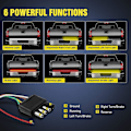 Miniatyrbillede 3 af 5: TR-04 Truck Bagagerumsbjælke 60\" Triple Row 504 LED Strip med Rød Bremse Hvid Bakgear Sekventielle Rav Blinklys Strobe Lys