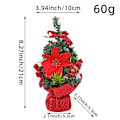 Miniatyrbild 3 av 5: 3 st Bordssmycke Julgran, Liten Julgran, Vinter Heminredning, Dekorationer till din Jul (röd+ guld+silver)