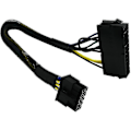 Miniatyrbillede 4 af 5: 24-bens til 10-bens Atx Psu-netadapter flettet ærme kabel A