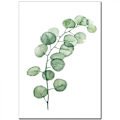 Miniatyrbild 3 av 5: Wekity Grön Blad Väggkonst Canvas Tryck Affisch, Enkel Vitalitet Vattenfärg Konst Ritning Dekor för Hem Vardagsrum Sovrum Kontor (Set om 6 Oinramade,