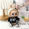 Miniatyrbild 1 av 5: [HH] Söt Labubu Hänge Klädbyte Blind Box Dockkläder Trendiga Kläder Klä upp Dockor Spel Grossist 5cm*5cm Black 4-piece set