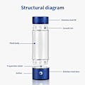 Miniatyrbilde 3 av 5: Hydrogen Vannflaske, Bærbar Hydrogen Vann Ionisator Maskin, Hydrogen Vann Generator, Oppladbar Hydrogen Rik Vann Glass