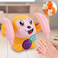 Miniatyrbilde 3 av 5: Elektrisk Tumbling Monkey Model Toy, stemmestyrt induksjonstegneserieleke (gul)