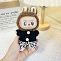 Miniatyrbild 1 av 5: [HH] Högkvalitativ Söt Klänning Outfit Kläder 17cm Plyschdocka Färg Rutig Labubu Dockkläder 50.(Just clothes)
