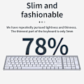 Miniatyrbilde 5 av 5: Bluetooth 5.0 & 2.4G trådløst tastatur og mus-kombinasjon Mini multimediatastatur mus-sett for bærbar PC TV iPad Macbook Android