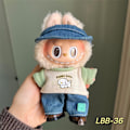 Miniatyrbild 1 av 3: [HH] 17 cm Original Labubus Kläder Original Designer Tillbehör Plyschdockor Leksak Söt Nyckelring Kläder Labubu LBB-36 only clothes no toys