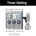 Miniatyrbild 2 av 4: /HA/Högprecisionsgrill metall järn skal mat digital display termometer utomhus grill termometer timer-50 grader--250 grader