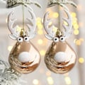 Miniatyrbild 1 av 2: /HA/4st Älg julkulor ornament julgran hängande boll hängen juldekorationer för hem nyårsfest Navidad